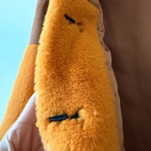 Hutch Long Faux Fur Coat 70s Retro Style Maximalist Colorblock Statement Coat - Picture 5 of 9